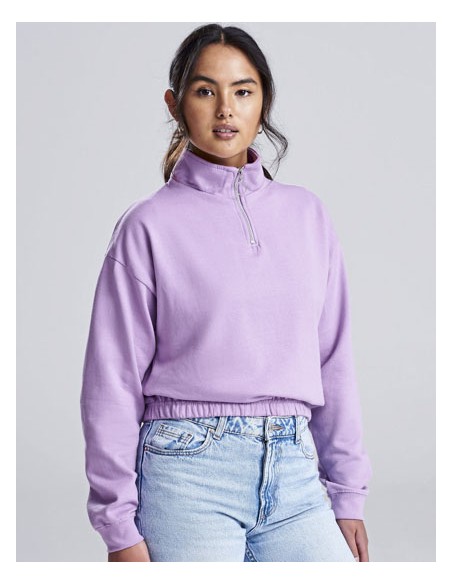 AWD-JH037-Womens Cropped 1/4 Zip Sweat 2